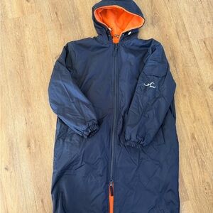 Adoretex Navy Hooded Swimmers Jacket with Logo